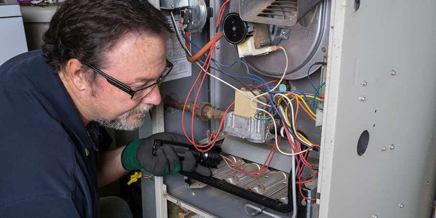 Technician installing 