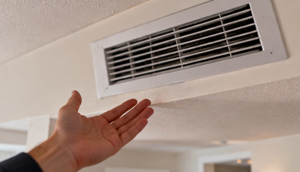 Checking airflow from a supply vent to size a heat pump correctly